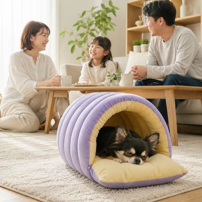 ふわもこドーム ペットベッド  ～ すっぽり包まれる、うちの子の特等席 ～